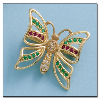 BROCHE ORO 18KL MARIPOSA - 29X26MM