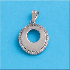 COLGANTE CIRCULO CIRCONITAS PLATA 925MM