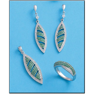 COLGANTE LARGO CIRCONITAS PLATA 925MM