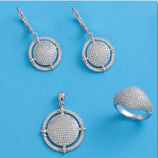 COLGANTE REDONDO CIRCONITAS PLATA 925MM