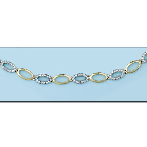 COLLAR BICOLOR ORO 18KL CIRCONITAS