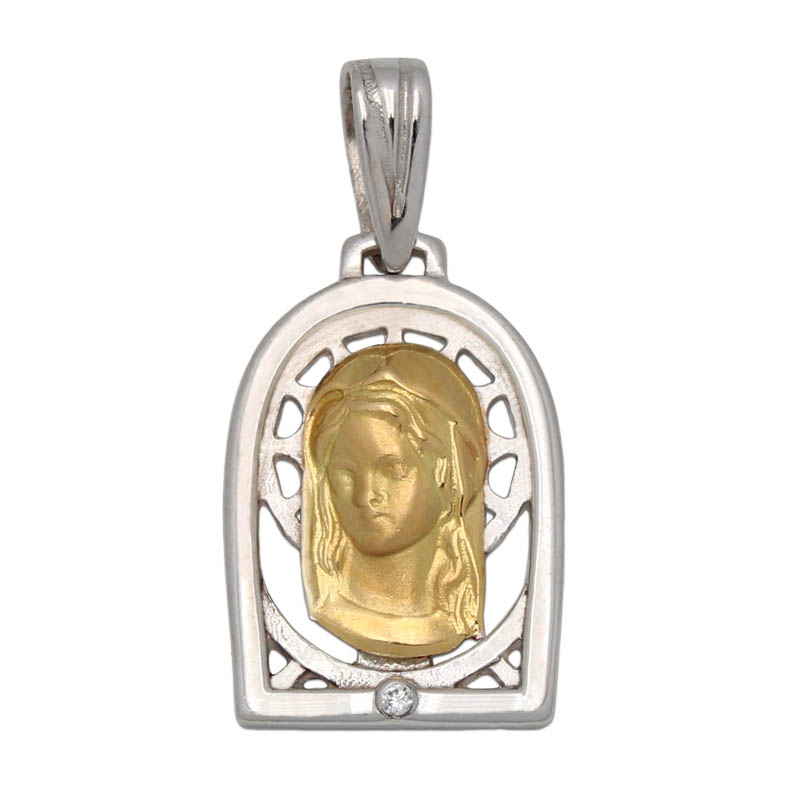 MEDALLA ORO 18KL VIRGEN NIÑA 13X20MM