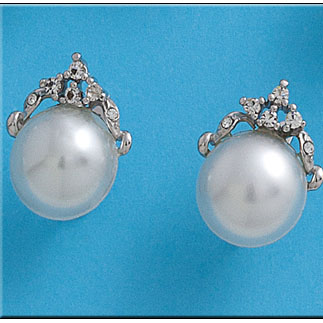 PENDIENTE PERLA CHINA 13MM PLATA 925MM