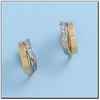 PENDIENTES BICOLOR ORO 18KL