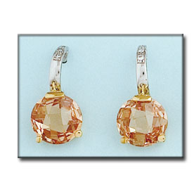 PENDIENTES BICOLOR ORO 18KL CHAMPAN