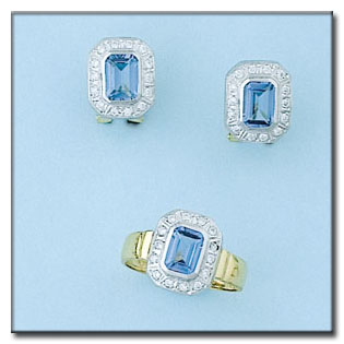 PENDIENTES EN ORO DE 18KL BICOLOR