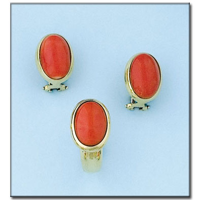 PENDIENTES EN ORO DE 18KL CORAL