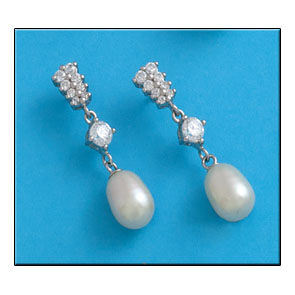 PENDIENTES PERLAS CULTIVADAS PLATA 925MM