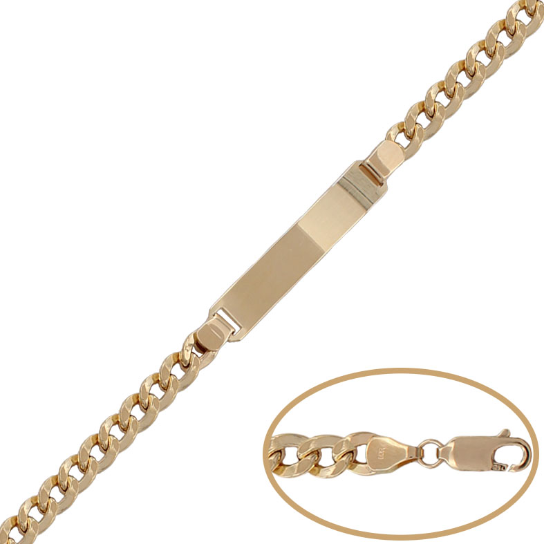 PULSERA PLACA ORO 18KL BARBADA - 5.50MM