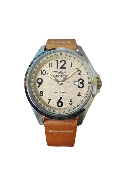 SECTOR  45mm IVORY DIAL HONEY